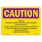 Signmission OSHA RADIATION, Unmated Connectors May Emit Invisible, 14in X 10in Rigid Plastic, CR-P-1014-L-10137 OS-CR-P-1014-L-10137 - alternate 1